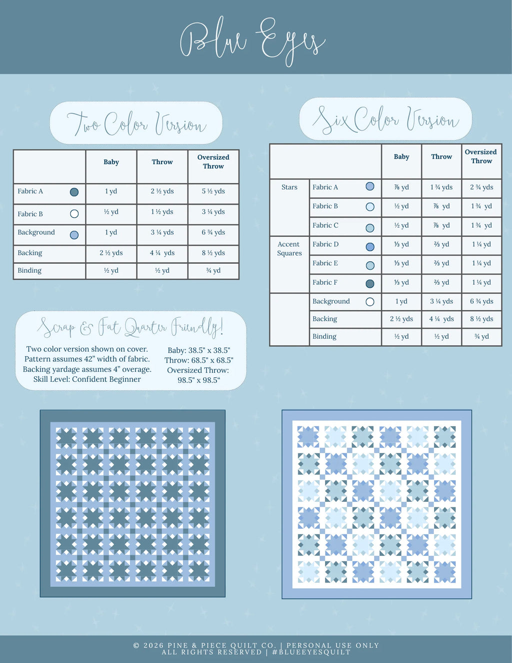 Blue Eyes Paper Pattern